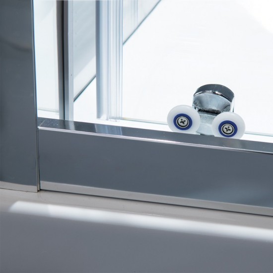 Καμπίνα Ντουζιέρας Ευθύγραμμη Devon Flow Slider 1 και 1 107-111 x 220 cm Χρωμέ
